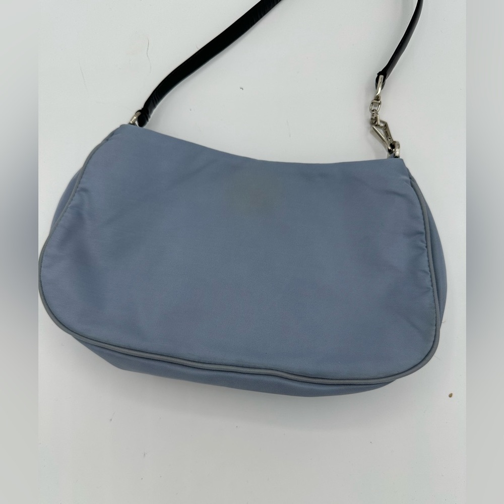Prada Baby Blue Mini Nylon Pochette Shoulder Bag - Picture 7 of 11